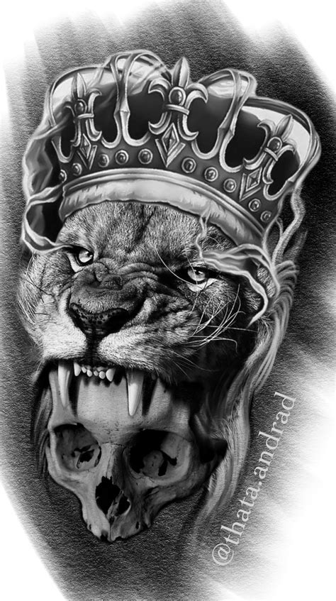 Lion Skull Tattoo Designs - omahdesignku