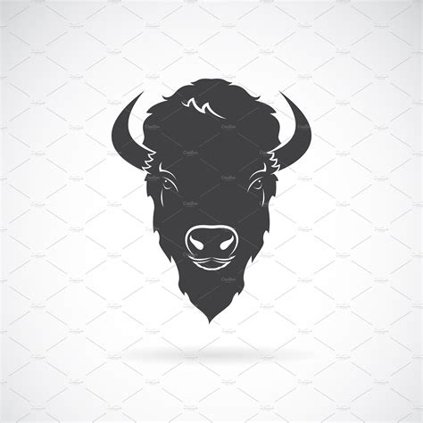 Vector of a buffalo head design. | Illustrator Graphics ~ Creative Market