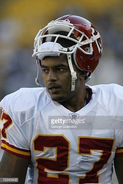 Running back Larry Johnson of the Kansas City Chiefs on the sideline ...