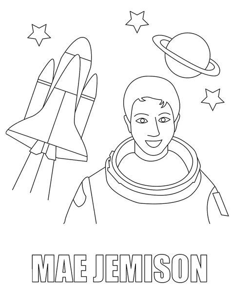 Printable Mae Jemison Coloring Page - Free Printable Coloring Pages for Kids