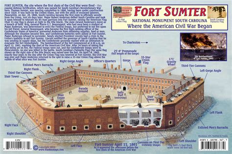 Fort Sumter / H.L. Hunley Guide Card – Franko Maps