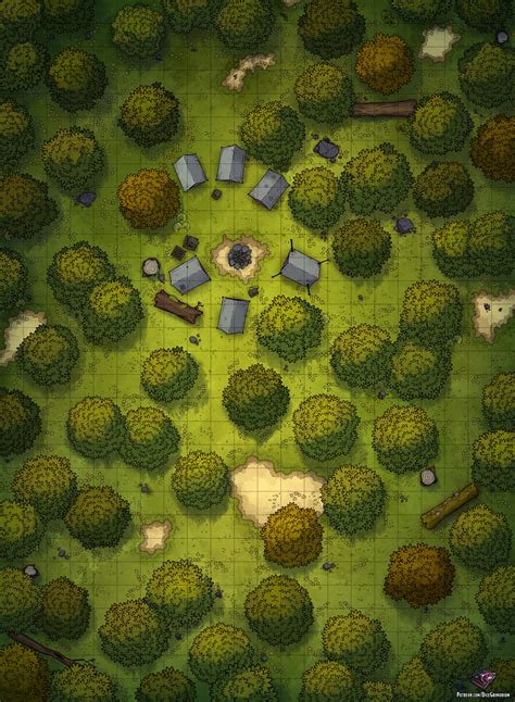 Dnd Forest Battle Map Map Forest Maps Battlemaps Dnd E Rpg Campsite ...