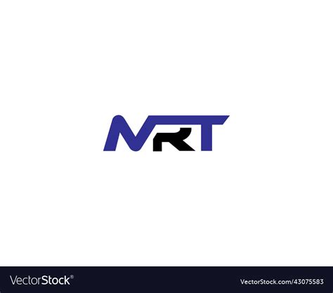 Simple letter mrt logo design Royalty Free Vector Image