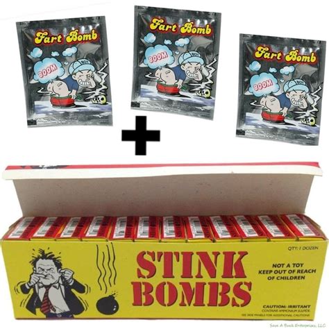 1 CASE OF 36 STINK BOMBS + 3 FART BOMB BAGS ~ COMBO SET | eBay