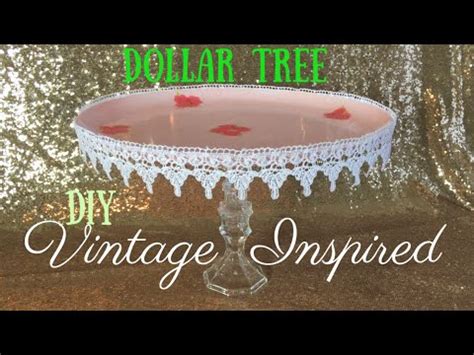 Dollar Tree DIY - Vintage Cake Stand | Cupcake Stand - YouTube