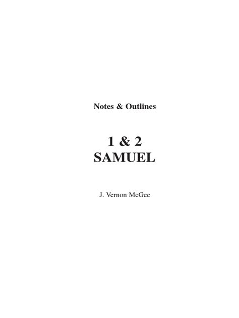 9 - 10 1 & 2 Samuel Outlines | PDF | David | Saul