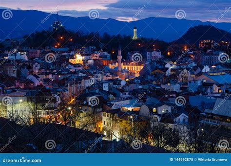 Night City Plovdiv, Bulgaria. View from One of the Hills Editorial ...