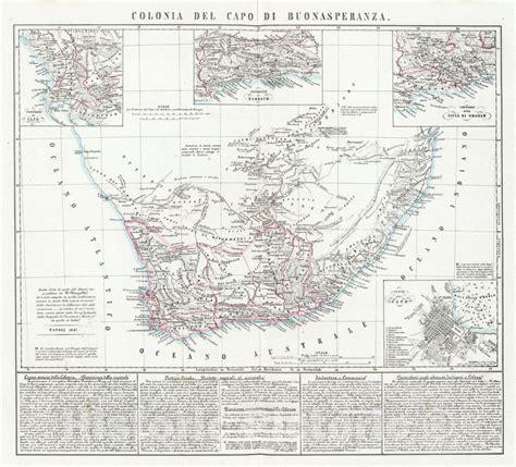 Historic Map : South Africa , Cape Town (South Africa), Province Afric ...