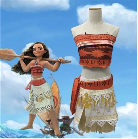 Disney Moana Costume for Girls Kids Cosplay Halloween Princess | Lazada PH