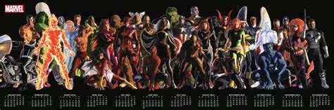 Alex Ross Marvel Mural 2024 Oversized Wall Calendar - Flame Tree Publishing