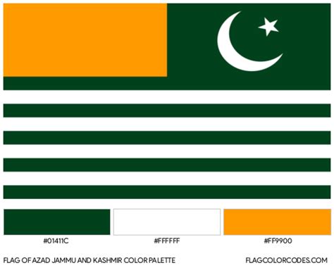 Azad Jammu and Kashmir flag color codes