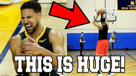 KEVIN DURANT AND KLAY THOMPSON INJURY UPDATE! HE CAN PLAY THIS YEAR - YouTube