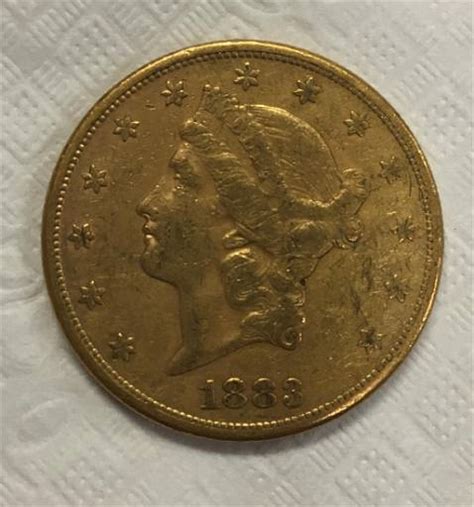 1883 S Twenty Dollar Gold Piece.