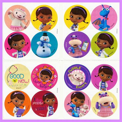 Doc McStuffins Mini Dot Stickers x 8 sheets - 32 dots - Lambie/Chilly - Patients | eBay | Doc ...