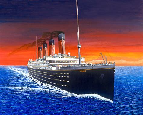 Titanic Painting by David Linton