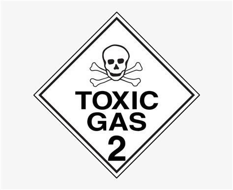 Dangerous Goods Sign Toxic Gas - Toxic Gas Sign Transparent PNG - 597x600 - Free Download on NicePNG