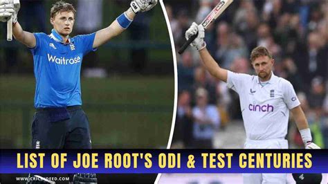 Joe Root - Test & ODI Centuries List - CricIndeed