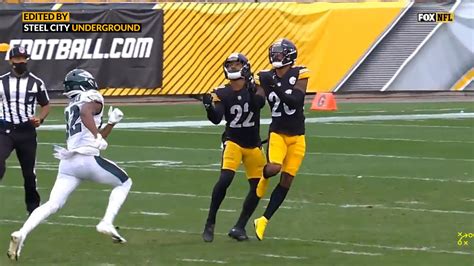 Watch: Steelers' Nelson puts fork into Eagles comeback with second INT of game - Steel City ...