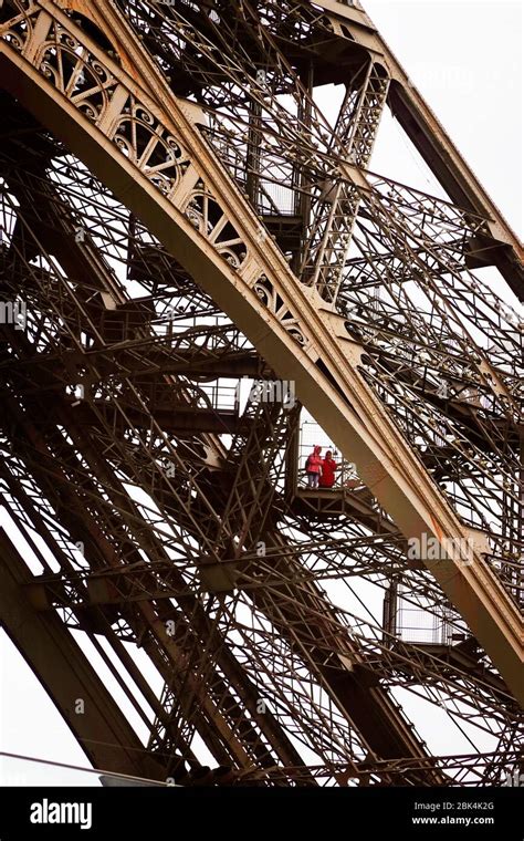 Eiffel tower stairs hi-res stock photography and images - Alamy