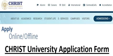 CHRIST University Application Form 2024 Last Date, Admission Login, Status, Fees