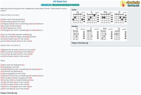 Chord: All Wash Out - Edward Sharpe and the Magnetic Zeros - tab, song ...