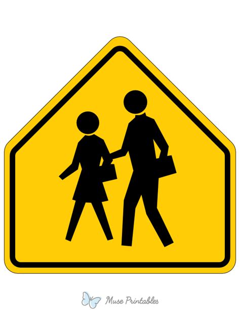 Printable Yellow School Zone Sign