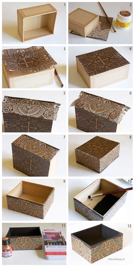 Recycling: Aus Kartonresten eine Schachtel zaubern | Cigar box crafts ...