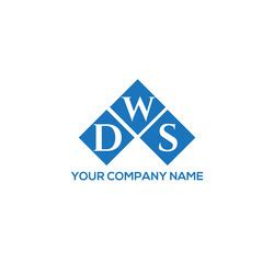 Dws letter logo design on black background Vector Image