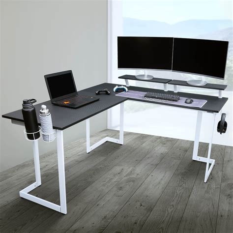 L Desk Gaming / Amazon Com Designa 60 L Shaped Desk Computer Gaming Desk Office Desk With Mouse ...