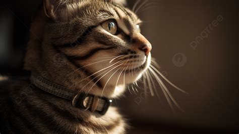 Cat With Its Collar At The Top Of Its Head Background, Cat Love Pictures Background Image And ...