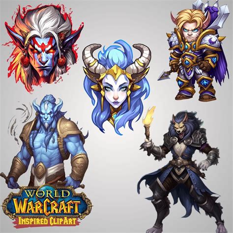 World of Warcraft Inspired Clipart Stickers, 46 Transparent PNG Images ...