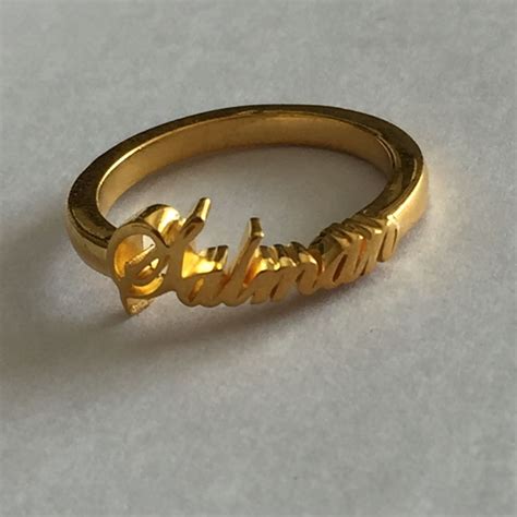 Individual Name Gold Ring