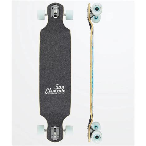 San Clemente Broken Glass Double Drop Drop Through 39" Longboard ...