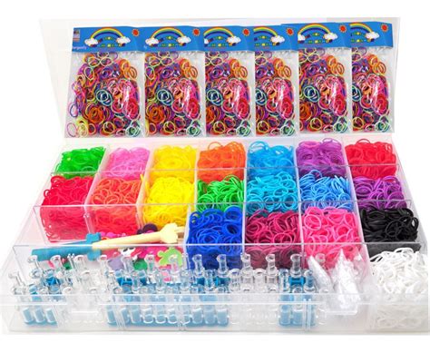 8000 COLOURFUL RUBBER LOOM BANDS BRACELET MAKING KIT SET WITH S-CLIPS | eBay