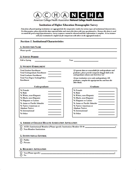 FREE 5+ Sample Demographic Survey Templates in PDF