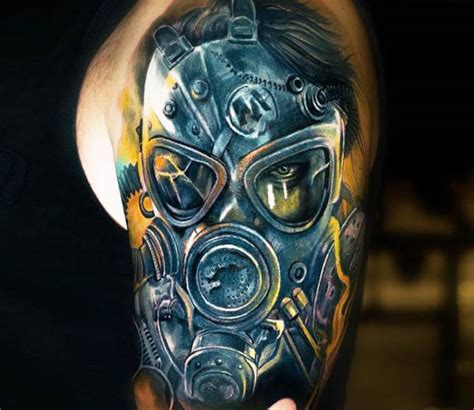 Gas Mask tattoo by Julien Thibers | Post 19845