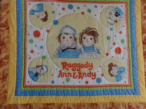 Japanese Raggedy Ann & Andy Quilt Panel Baby Quilt One of a - Etsy