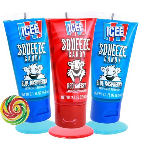 Amazon.com : ICEE Squeeze Candy Gel Tubes, Blue Raspberry and Cherry ...