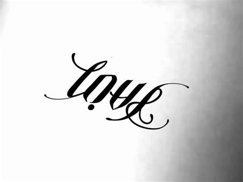 Love Pain Ambigram Temporary Tattoo