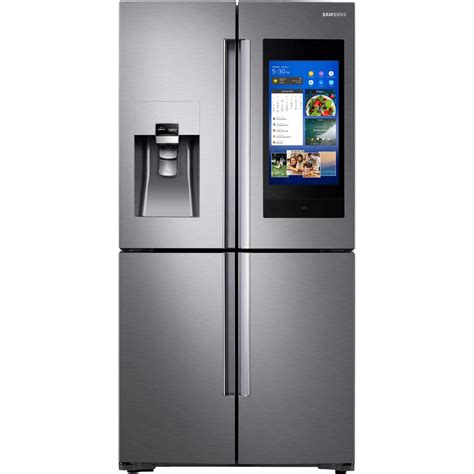 Samsung 22 Cu. Ft. Counter Depth 4 Door Flex Touch Screen Family Hub Refrigerator ...