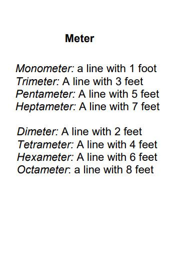 Meter Poem - 30+ Examples, Format, How to Write