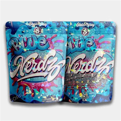 Mylar Bags 3.5 Grams Blue Nerdz | Smell-Proof Ziplocks – Gorilla Boyz Inc