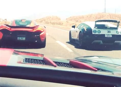 McLaren P1 Vs. Bugatti Veyron Drag Race In The Wild