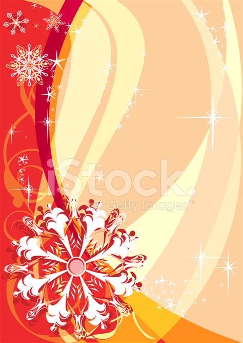 Red Christmas Background With Snowflakes Stock Photo | Royalty-Free ...