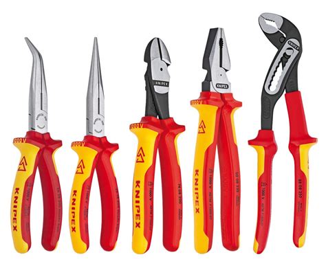 5 Pc 1000V Insulated Pliers Set | KNIPEX Tools