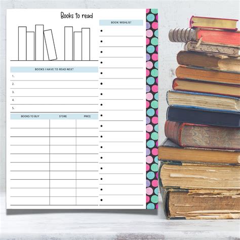 Books to Read, Reading Planner, Printable Planner Page, Classic HP - Etsy