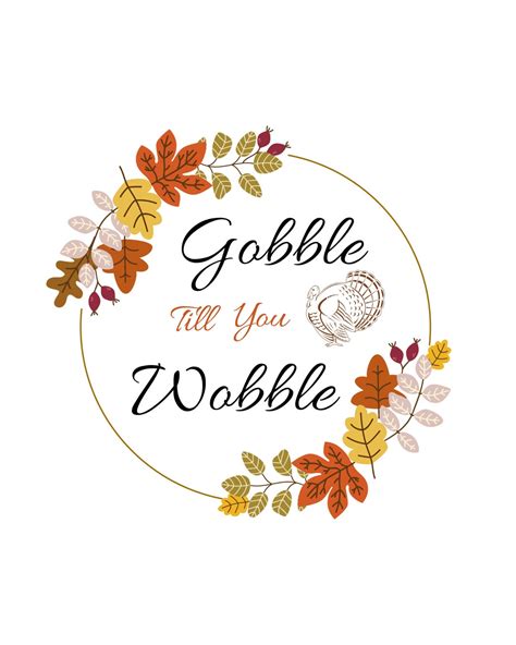 Gobble Till You Wobble Png, Instant Download - Etsy