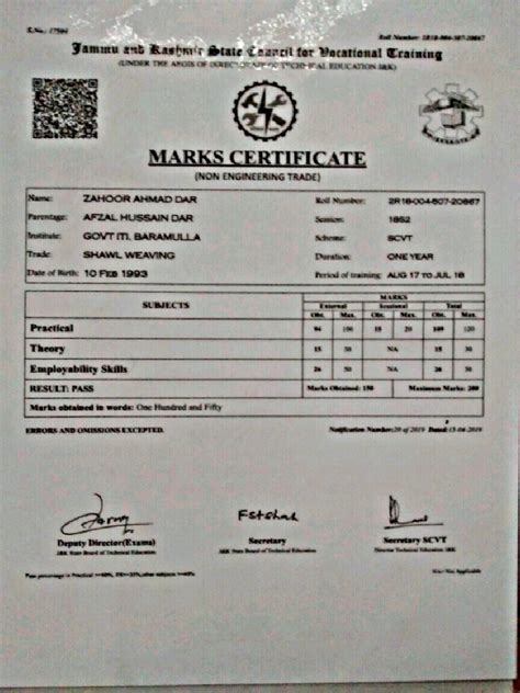 Iti Certificate | PDF