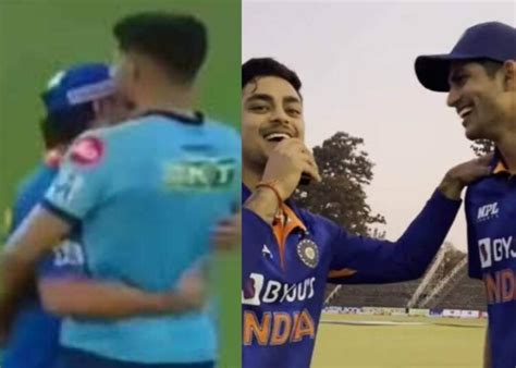 Ipl Shubman Gill Ishan Kishan S Bizarre Pre Match Embrace Leaves ...