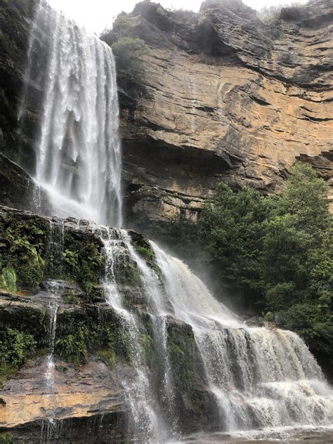 Katoomba Falls after the rain today. : r/bluemountains